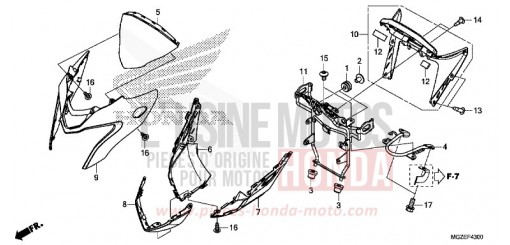 WINDLAUF, VORNE CB500FAD de 2013